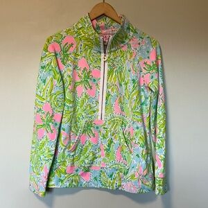 Lilly Pulitzer Floral Quarter-Zip Pullover